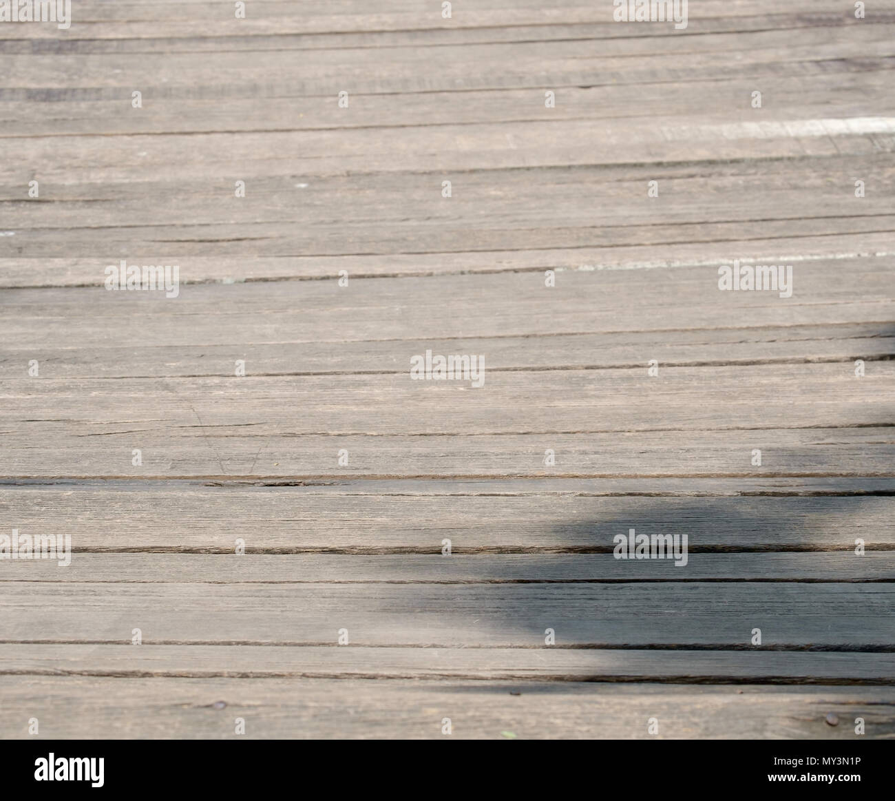 Vista del percorso di legno. Foto Stock