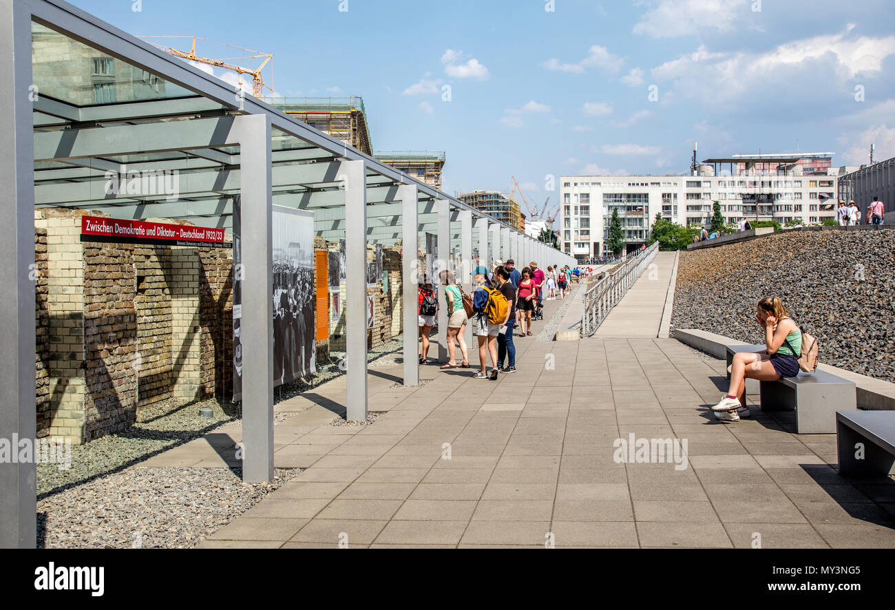 La Topografia del Terrore Museum di Berlino Germania Foto Stock