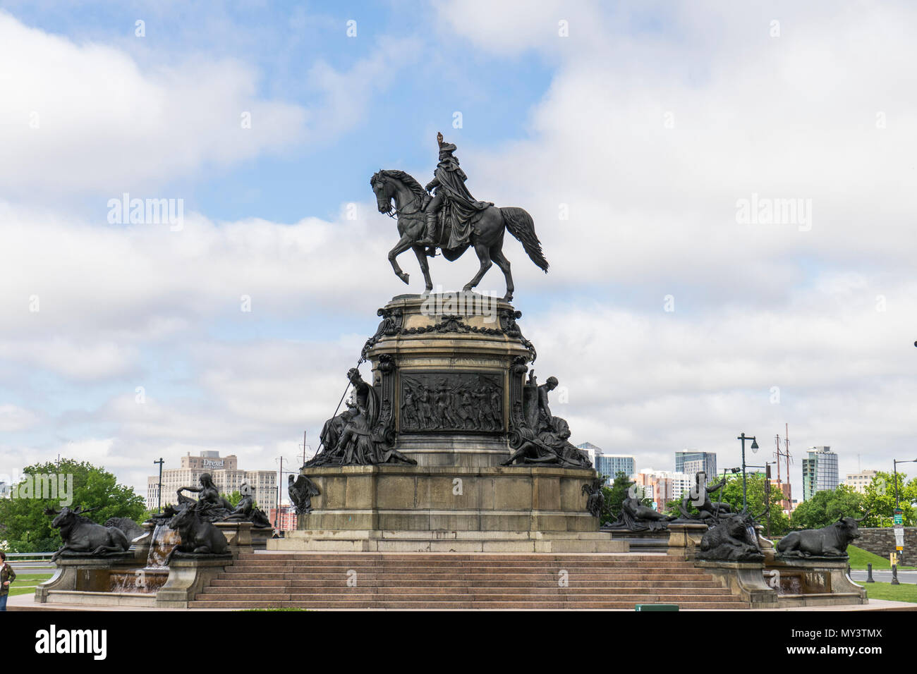 Fontane d'acqua a Philadelphia Foto Stock