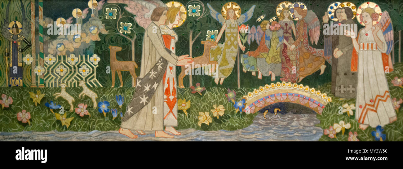 Gerhard Munthe - Una Reunion (1907) Foto Stock