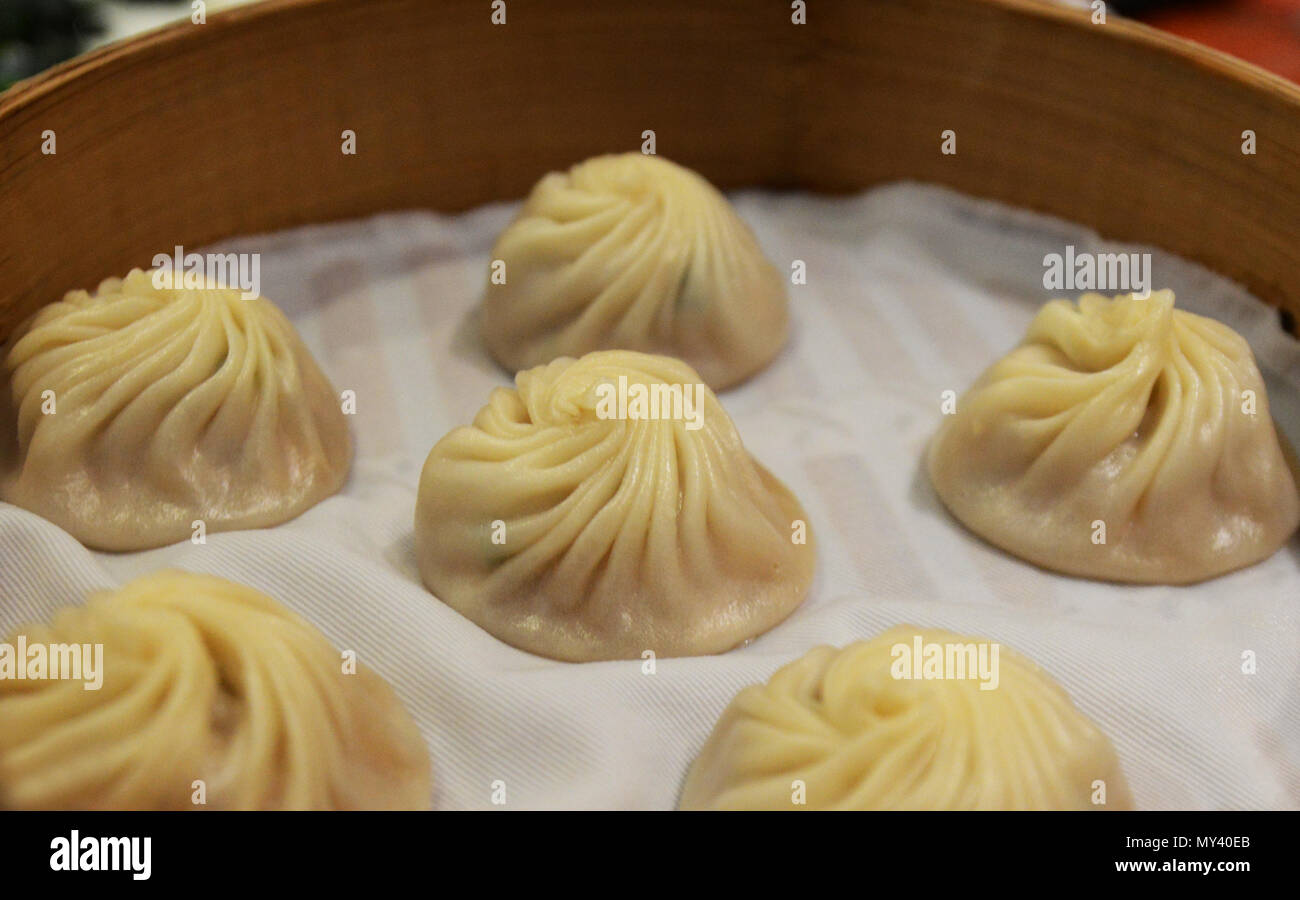 Hong Kong gnocchi di stile servita nel piccolo ristorante a Hong Kong. Foto Stock