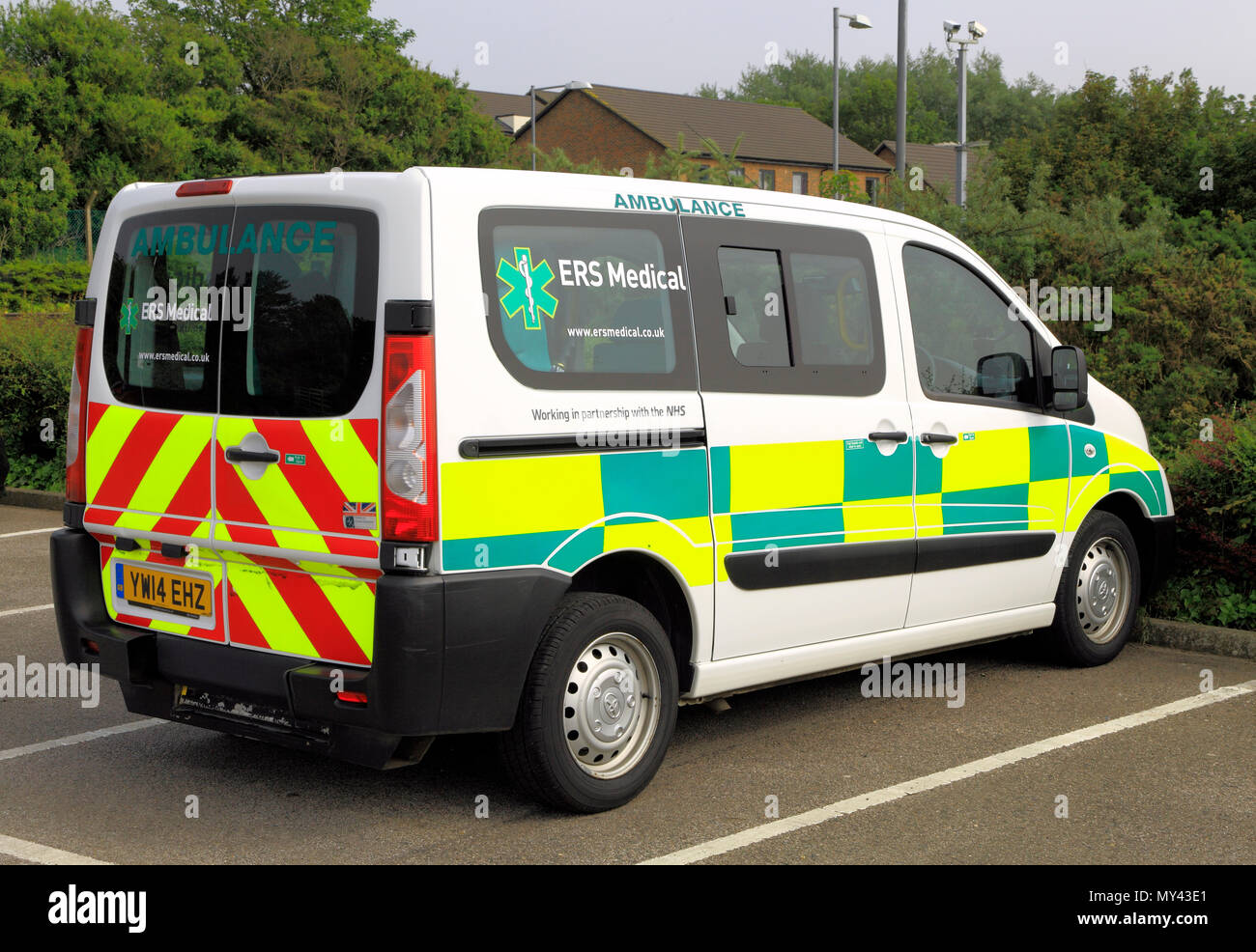 ERS Medical ambulanza, partner di NHS, Norfolk, Inghilterra, Regno Unito Foto Stock