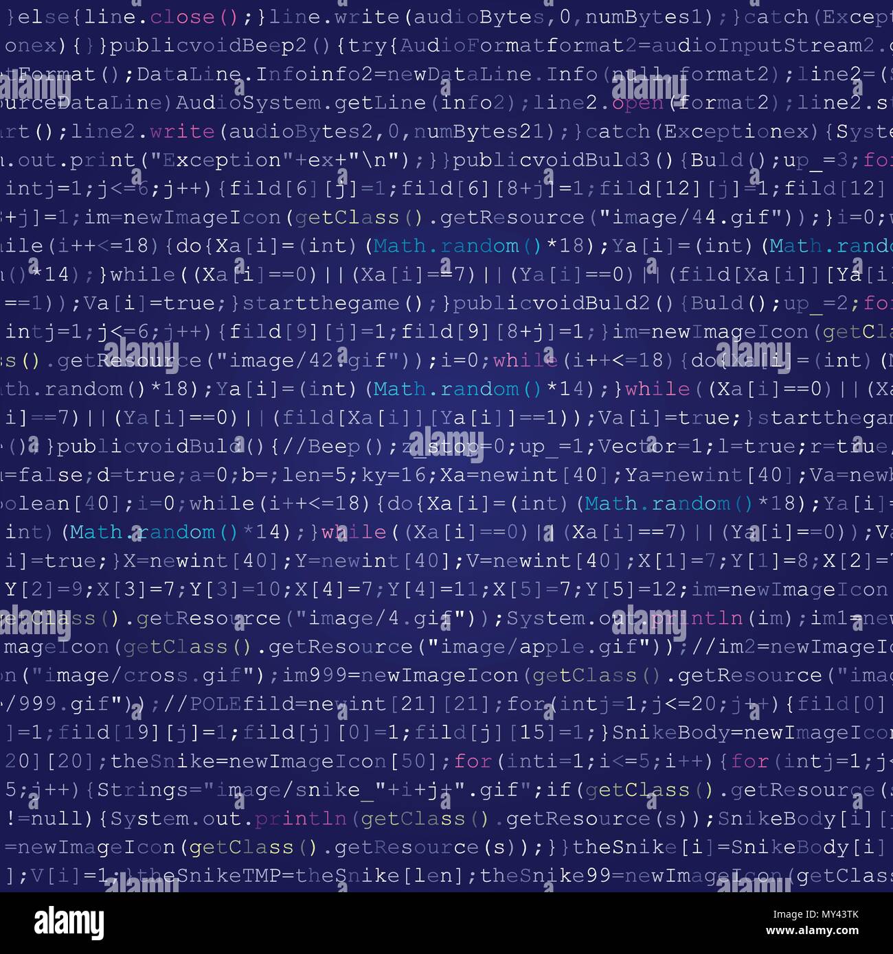 Codice Pprogramming. Illustrazione Vettoriale per sfondo astratto con codice java. Illustrazione Vettoriale