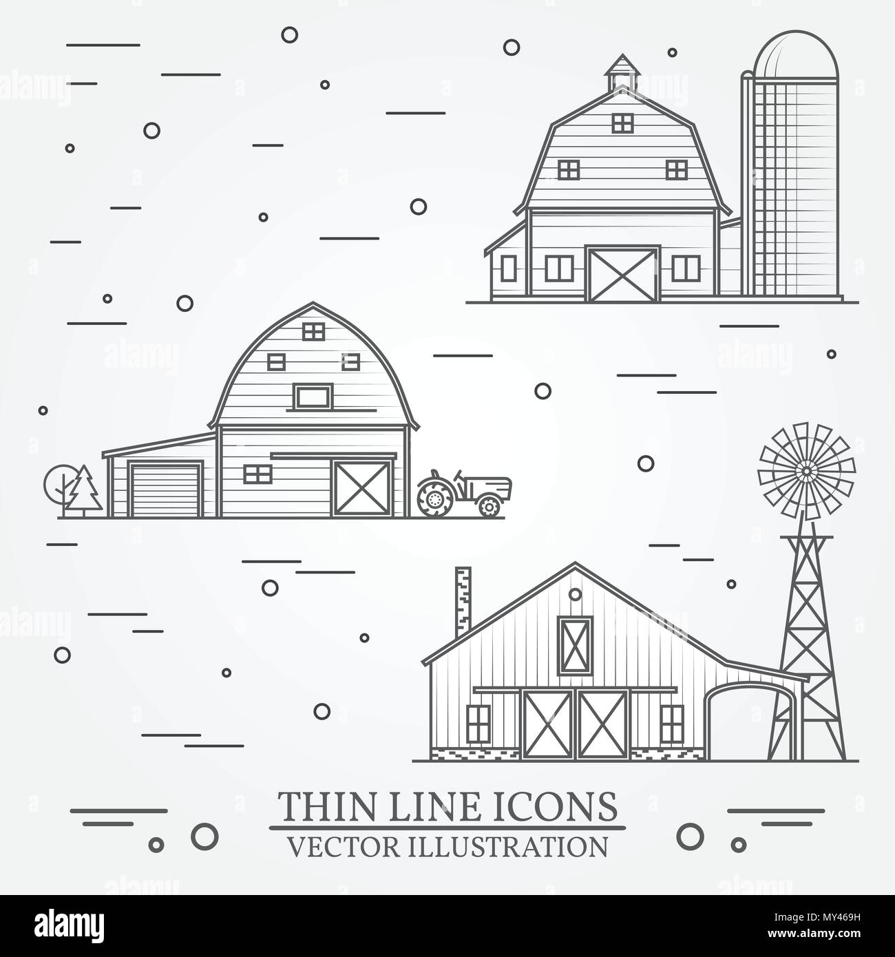 Set di linea sottile azienda americana icona. Vettore grigio scuro. Per il web design e applicazione di interfaccia, utile anche per infographics. Illustrazione Vettoriale. Illustrazione Vettoriale