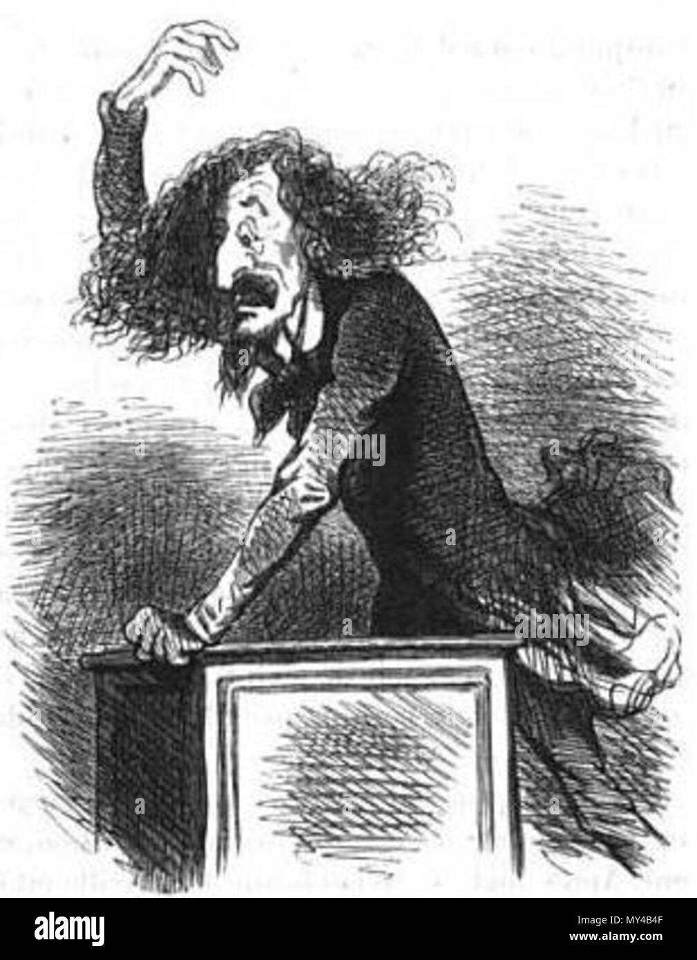 . Français : Caricatura de Charles Lagrange (1804-1857) par Cham. 1850. Cham (Amédée de Noé) 311 Charles Lagrange par Cham Foto Stock