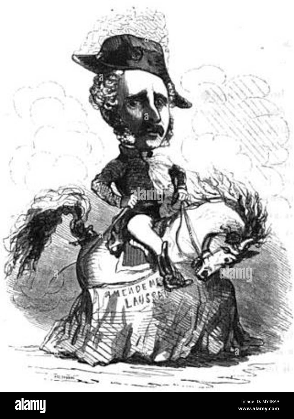 . Français : Caricatura de Pierre de lisi Laussat en 1848-49, par Cham. 1850. Cham (Amédée de Noé) 314 Laussat par Cham Foto Stock