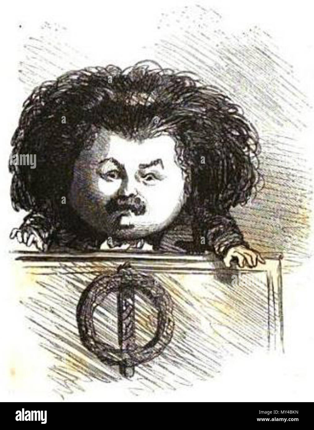 . Français : Caricatura de Laurent Antoine Pagnerre vers 1848-49, par Cham. 1850. Cham (Amédée de Noé) 404 Pagnerre par Cham Foto Stock