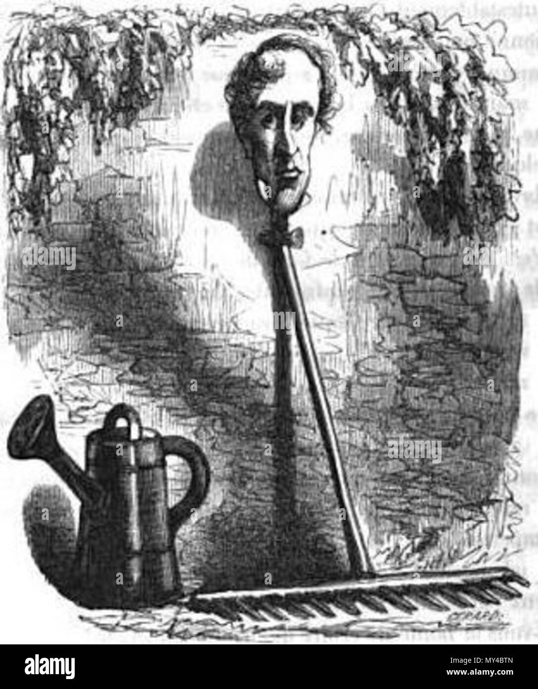 . Français : Caricatura de Rateau en 1848-49, par Cham. 1850. Cham (Amédée de Noé) 447 Rateau par Cham Foto Stock