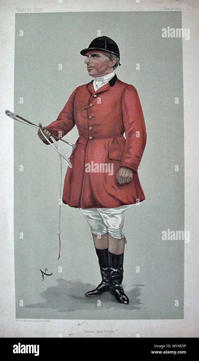. La caricatura di Sir Robert Rodney Wilmot (1853-1931). Leggere la didascalia "Berks e Bucks" (in precedenza un Fox Hunt, oggi un drag hunt). 1903. Roland le Strange 565 Robert Rodney Wilmot 5 Novembre 1903 Foto Stock