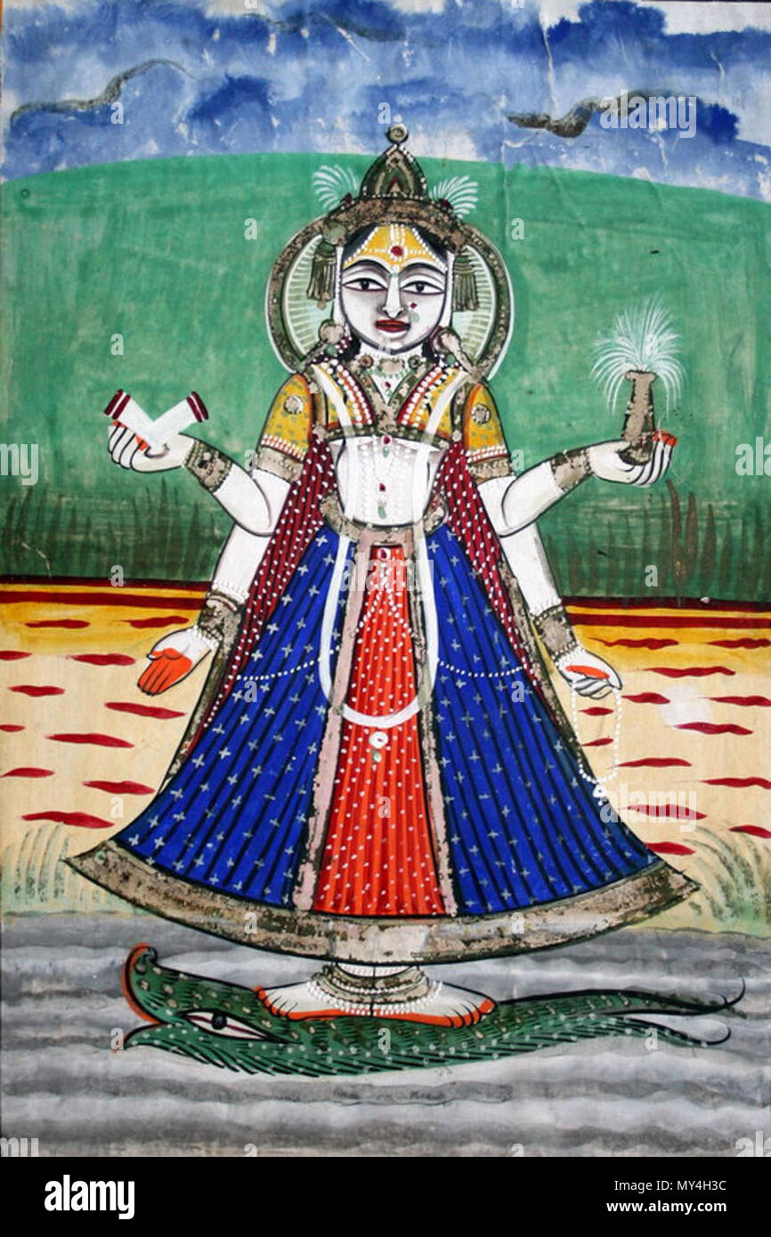 . Inglese: Ganga, scuola di Jaipur . circa 1880. Sconosciuto 265 Jaipur Ganga Foto Stock