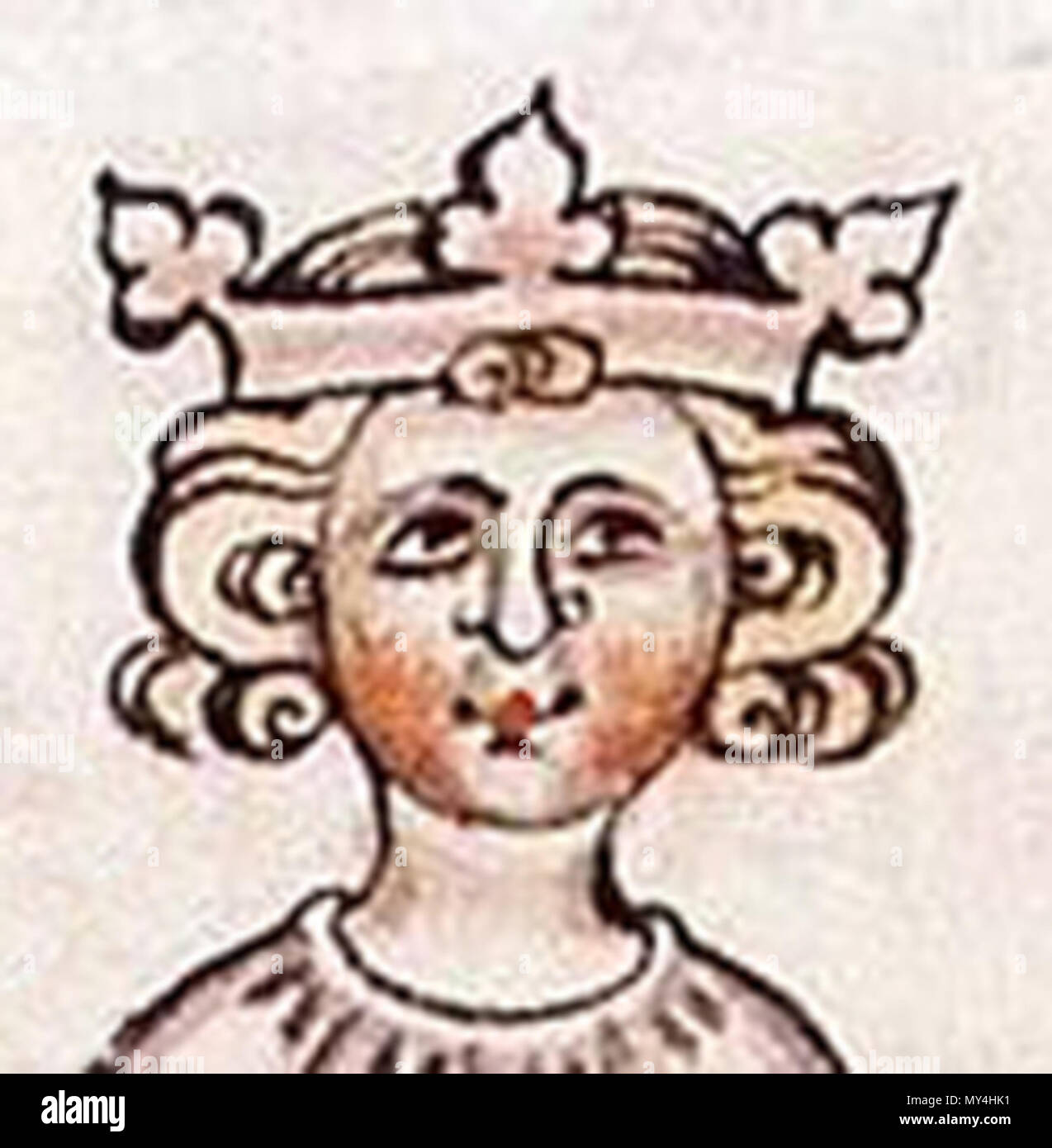 . Inglese: Rudolf I d Asburgo . circa 1310. Anonimo 464 Rudolf hlava Foto Stock