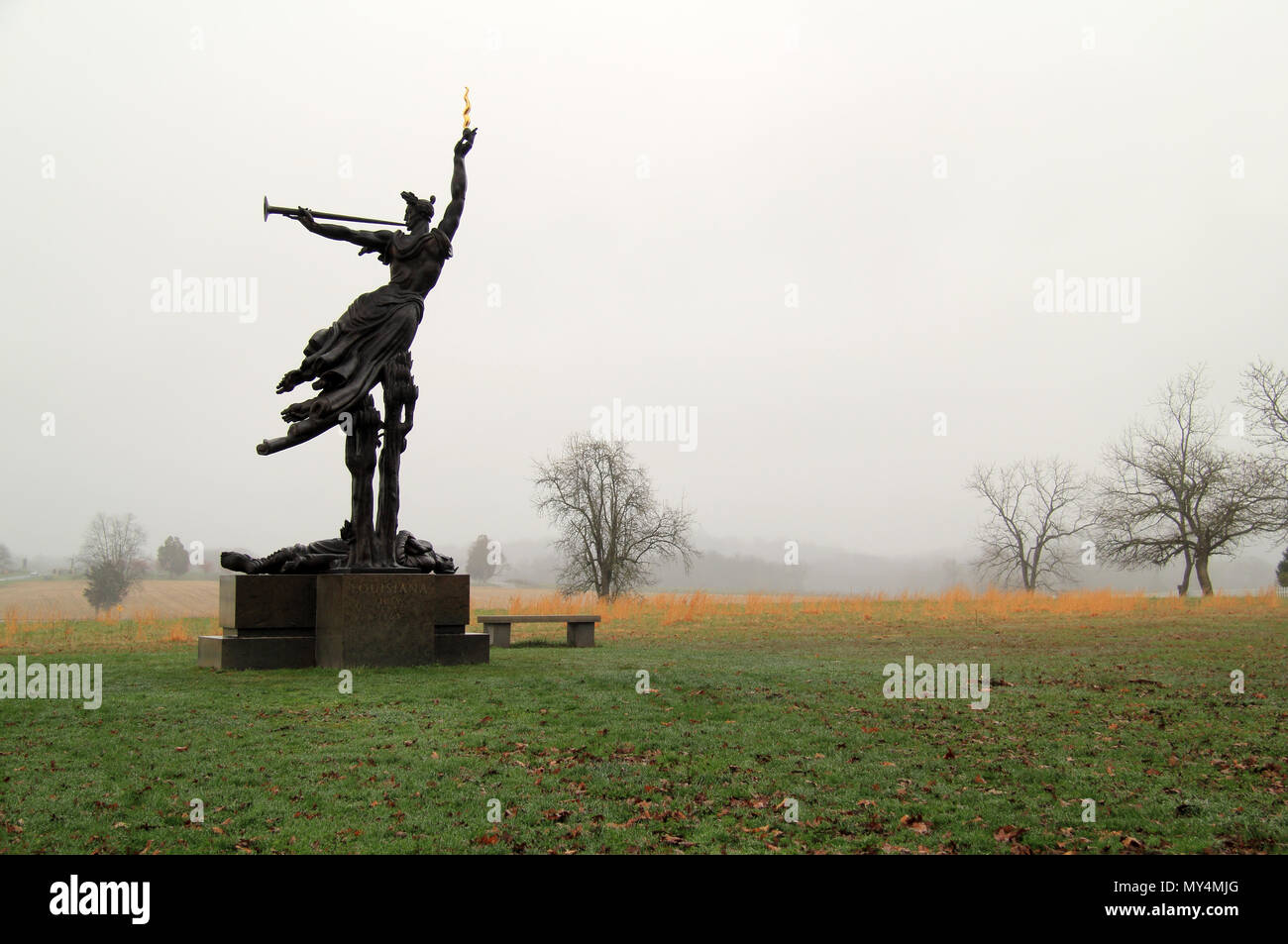 La Louisiana State monumento onora i soldati della Louisiana che ha servito e morì nella Battaglia di Gettysburg, combattuto dal 1 luglio al 3 Luglio 1863 Foto Stock