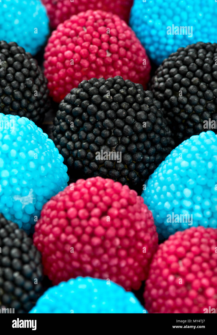 Delizioso color Berry caramelle gommose close up Foto Stock