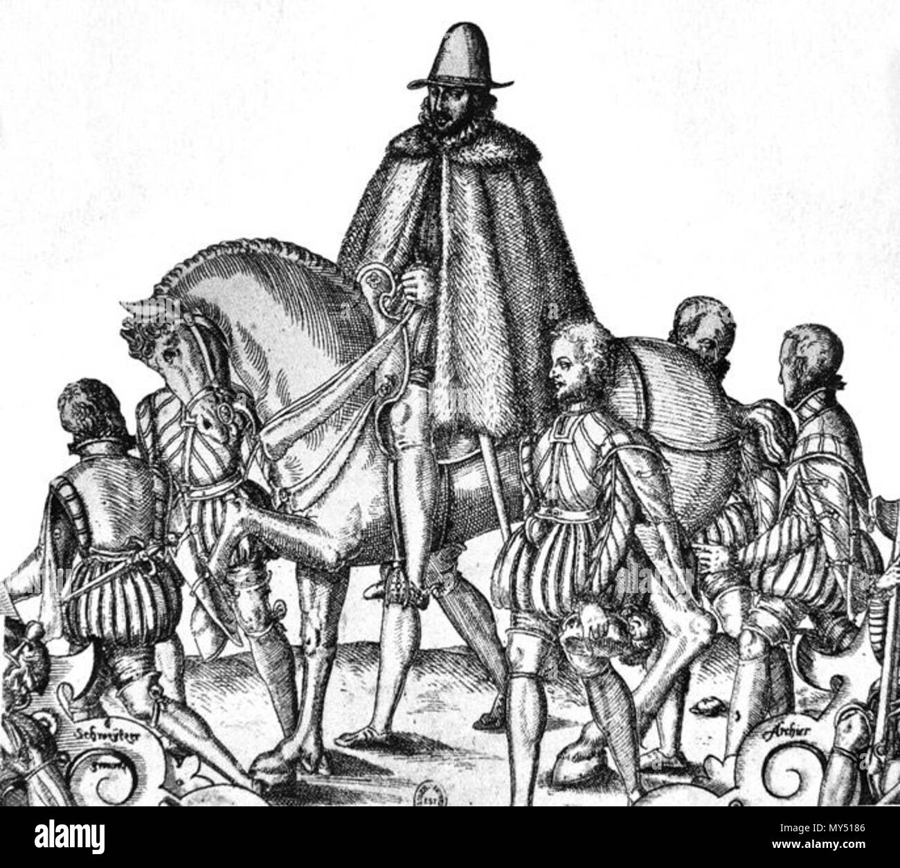 . Inglese: Henry in costume Polacco 1574 . Il XVI secolo. Anonimo XVI secolo incisore polacco 237 Henry in costume Polacco 1574 Foto Stock