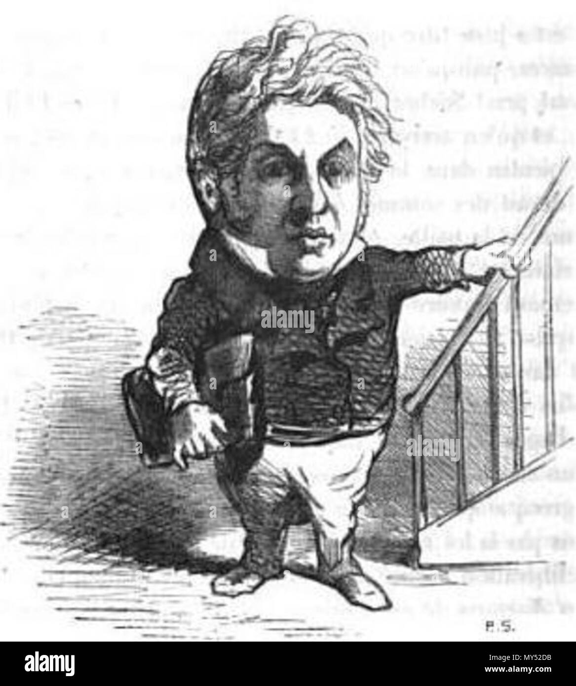 . Français : Caricatura du Ministre Michel Goudchaux, par Cham. 1850. Cham (Amédée de Noé) 217 Goudchaux par Cham Foto Stock