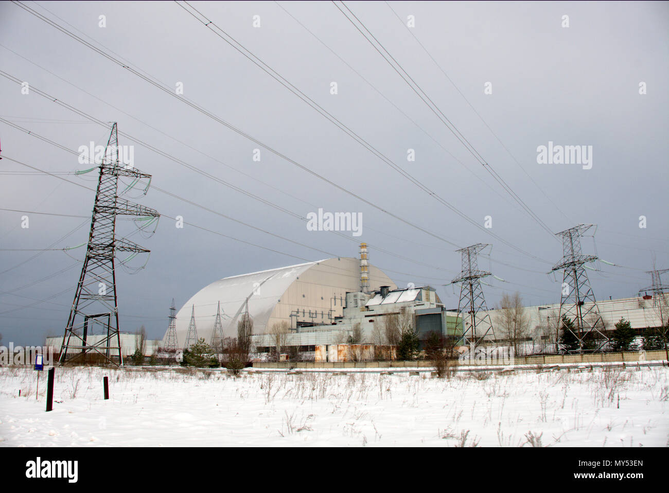 Centrale nucleare di Cernobil Foto Stock