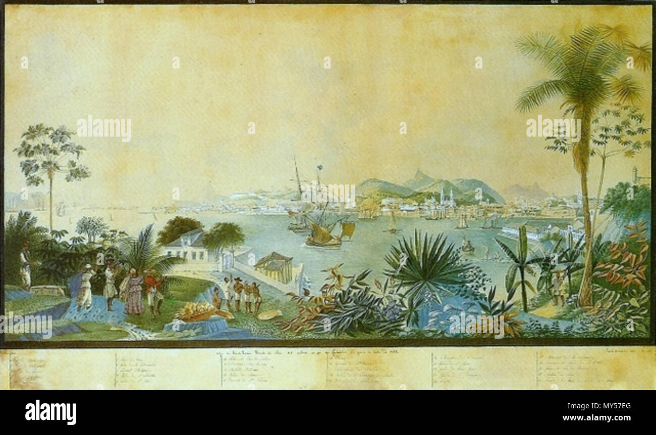 107 Charles-Philippe Garçon de Rivière - Vista do Rio de Janeiro tirada da Ilha das Cobras, 1891 Foto Stock