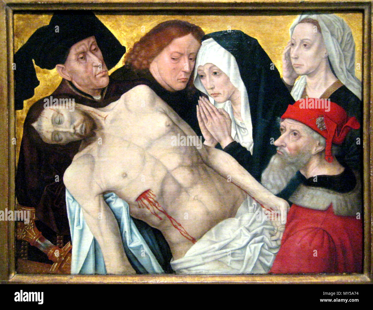 . Оплакивание Христа. Копия Гуго ван дер Гуса. Начало 16 века. Xvi secolo. copia dopo Hugo van der Goes 311 Compianto di Cristo (copia dopo Hugo van der Goes) Foto Stock