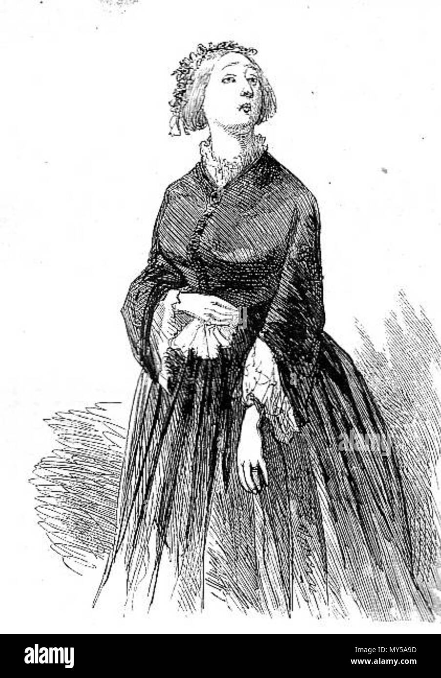 . Inglese: Little Dorrit, onorevole generale della lezione di elocuzione Français : La Petite Dorrit, la leçon d'élocution de la onorevole Generale . 9 febbraio 2011. Sol Eytinge 440 Prugne e prisma Foto Stock