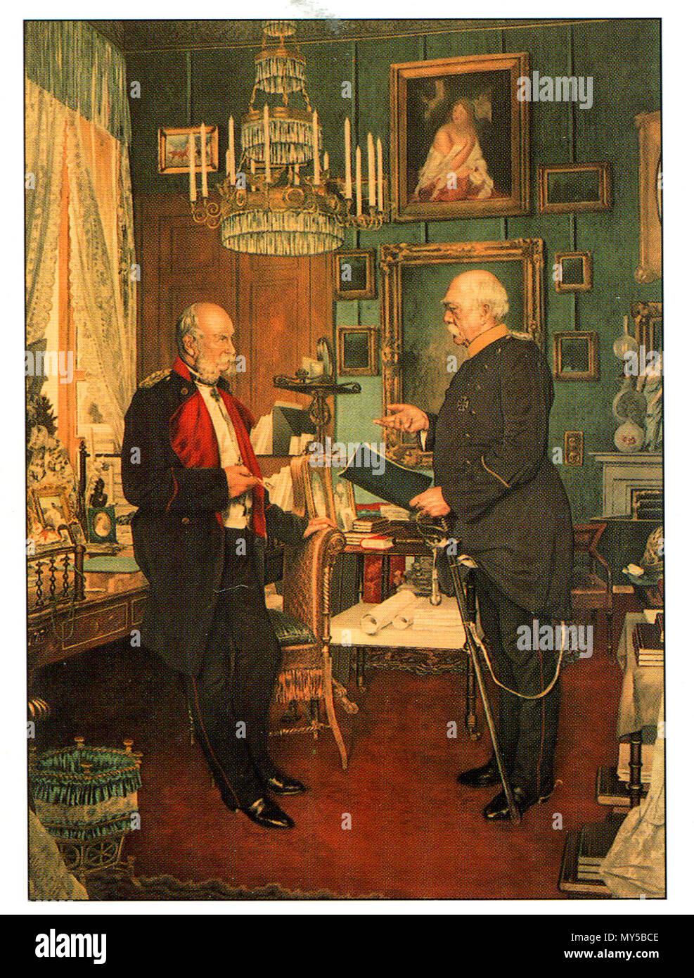 14 30 f. Вильгельм mi и Бисмарк Foto Stock