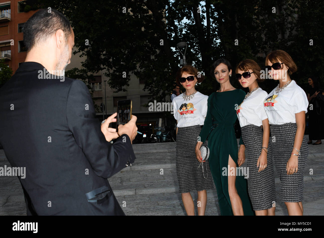 Milano, Italia. Il 6 giugno, 2018. Milano, il Convivio serata di gala. Nella foto: Fabio Novembre, Francesca Cavallin Credit: Indipendente Agenzia fotografica/Alamy Live News Foto Stock