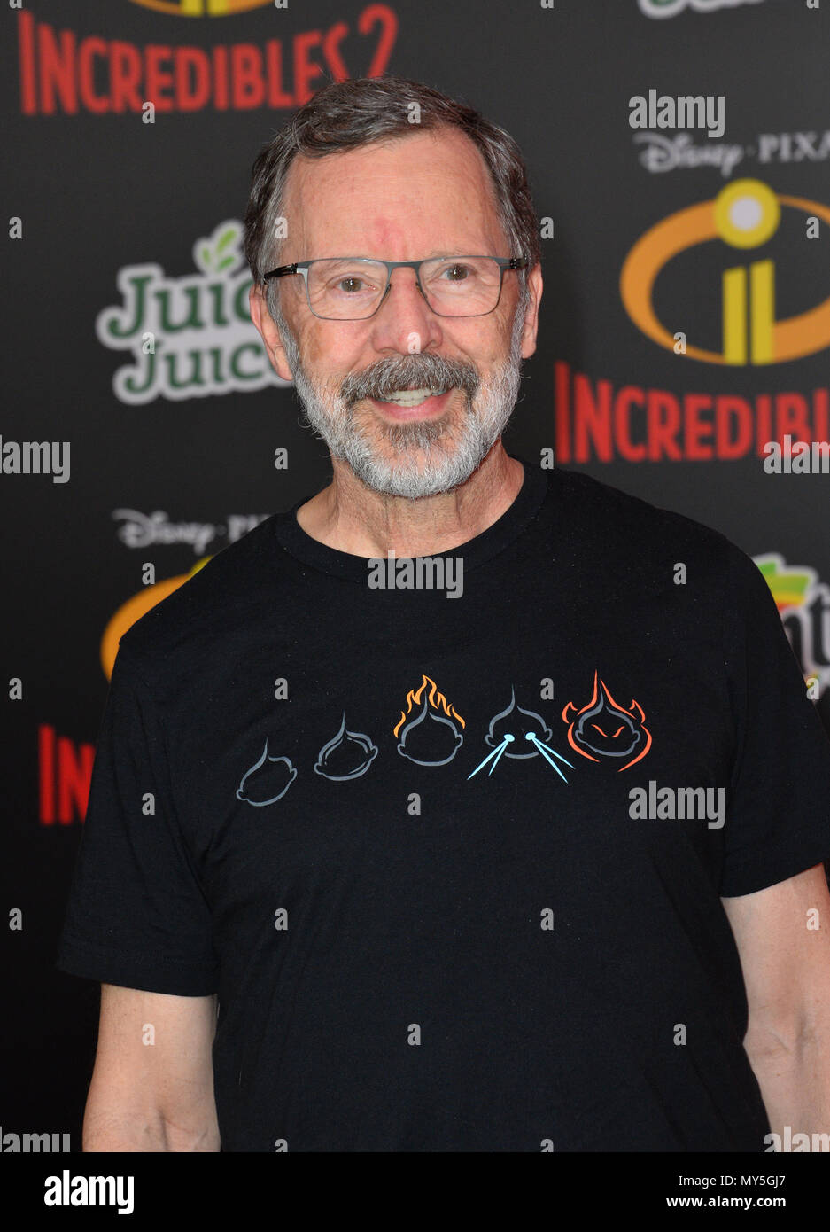 Los Angeles, Stati Uniti d'America. 5° giu, 2018. Edwin Catmull alla premiere per 'incredibili 2' al El Capitan theater Immagine: Sarah Stewart Credito: Sarah Stewart/Alamy Live News Foto Stock