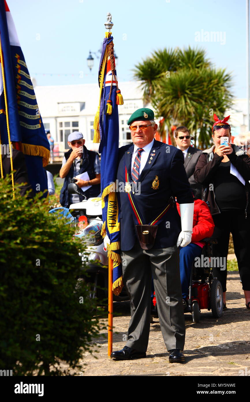 Portsmouth, Regno Unito. Il 6 giugno, 2018. D annuale servizio giorno del ricordo organizzata dalla Royal British Legion. Credito: FSM Fotografia/Alamy Live News Foto Stock