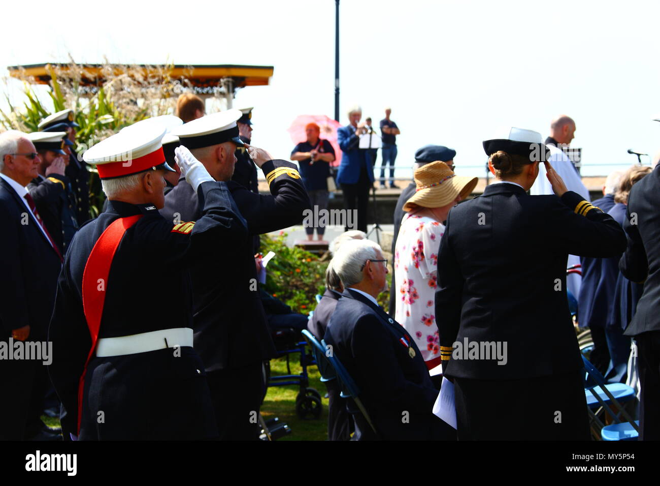 Portsmouth, Regno Unito. Il 6 giugno, 2018. D annuale servizio giorno del ricordo organizzata dalla Royal British Legion. Credito: FSM Fotografia/Alamy Live News Foto Stock