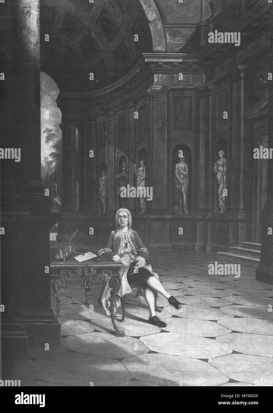 . Inglese: Ritratto di Benedetto Leonard calvert presso il Calvert home di Wodecote park, Surrey, c1726. Pittore tempo morto; pubblico dominio . circa 1726. Francesco Berewood 70 Benedetto Leonard il raccolto Foto Stock