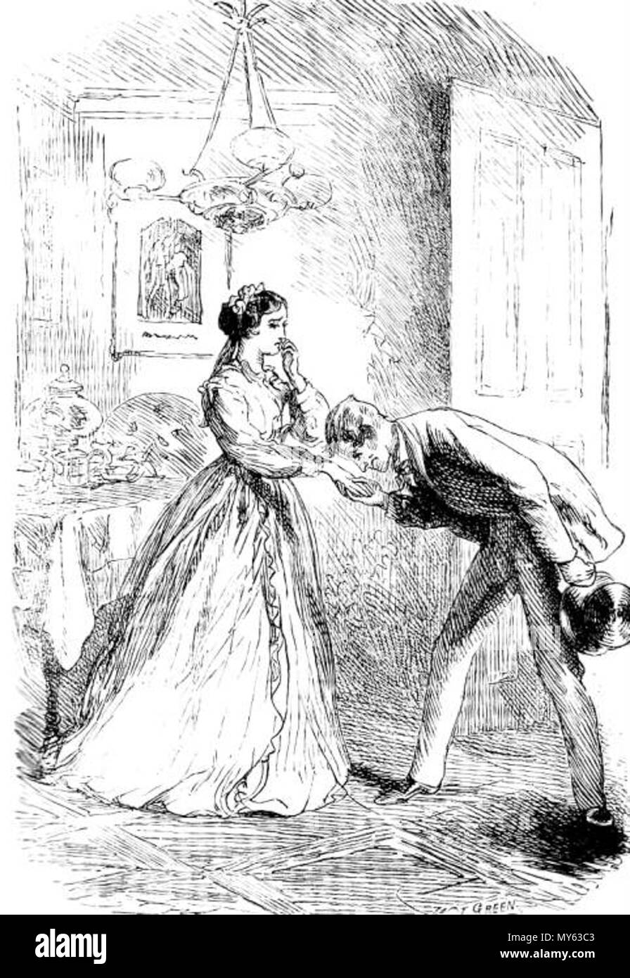 . Inglese: Signor Flegeby visite Lammle Mrs. 17 Novembre 2010 16:30:30. Marcus Stone 372 il sig. Fledgeby decollerà il suo messaggio di misericordia Foto Stock