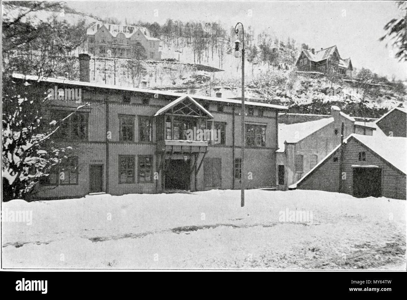 . Norsk bokmål: Fra boken: Koren Wiberg, Hansa Bryggeri ho 25 år 1891-1916 - Bryggeriets utvikling . 29 novembre 2011, 17:28:27. Wiberg Koren 138 Det Sembske Bryggeri (2) Foto Stock