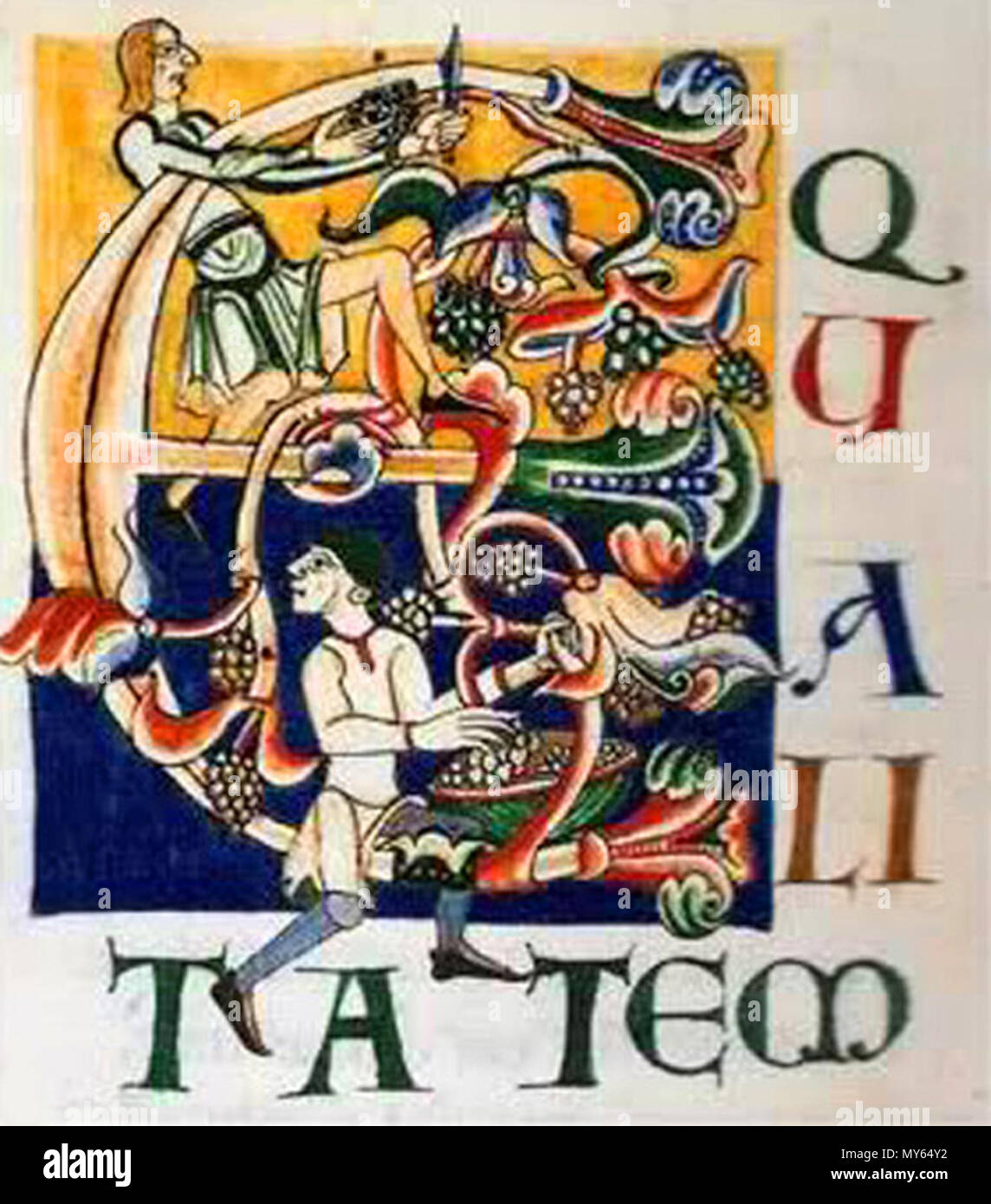 479 Scriptorium de Cîteaux de la Trinité ms 141 F° 75 Foto Stock