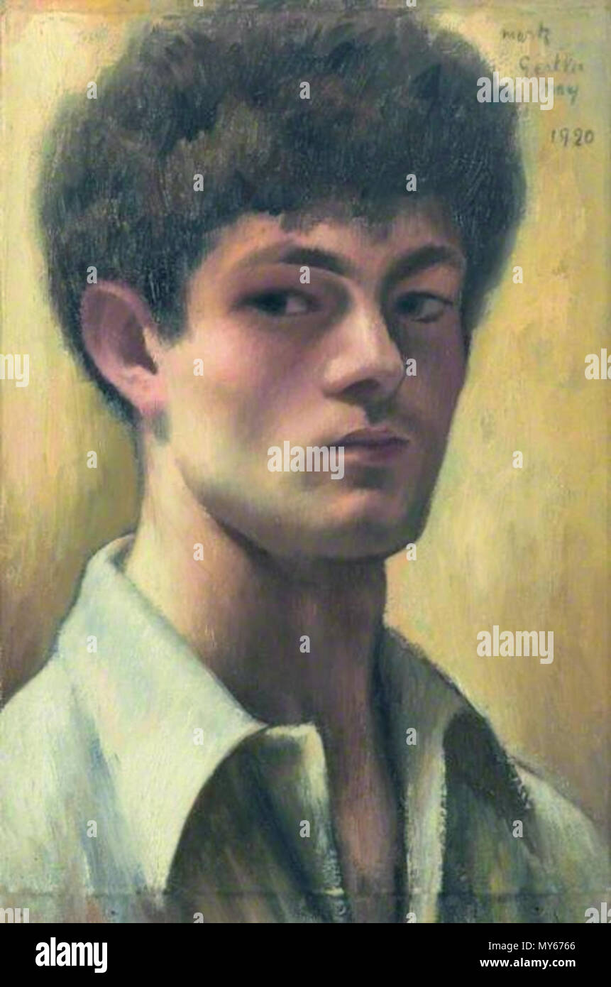 . Inglese: autoritratto olio su tela 42,5 x 29,2 cm 1920 firmato t.r. . 1920. Mark Gertler (1891-1939) 348 Mark Gertler, da Mark Gertler Foto Stock