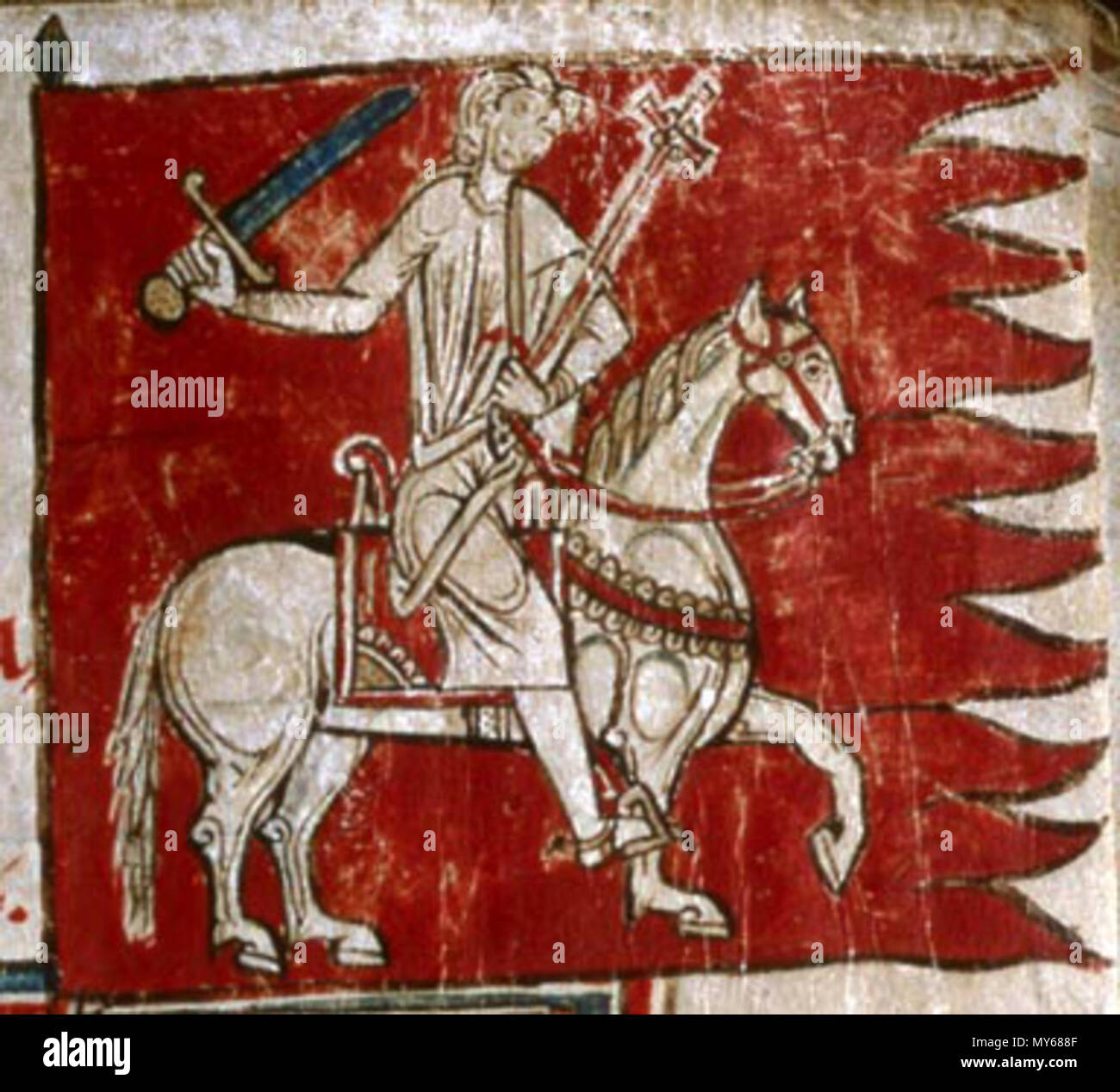 415 Pendón primitivo de la Orden de Santiago Foto Stock