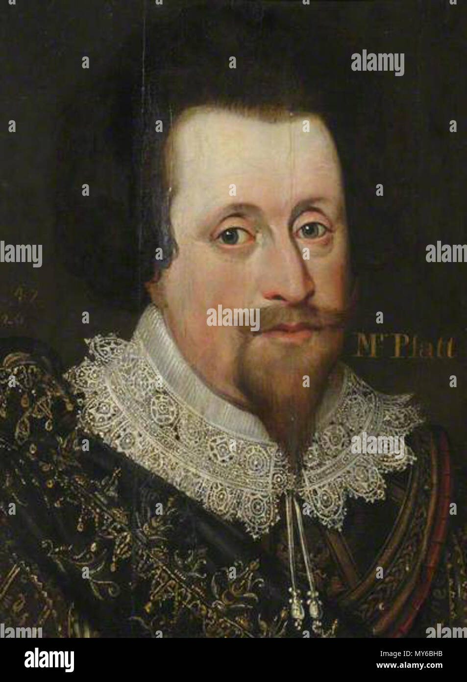 . Inglese: Sir Hugh Plat . Il XVI secolo. Sconosciuto 490 Sir Hugh Plat Foto Stock