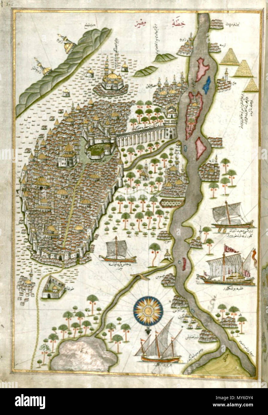 . Inglese: Nile-Cairo-Giza Mappa di Piri Reis, XVI secolo . 1513 (2012-05-02 16:07:38). Piri Reis (circa 1467 - circa 1554) nomi alternativi Hac Ahmed Muhiddin Piri Descrizione ammiraglio turco, geografo e cartografo Data di nascita e morte tra 1465 e 1470 1554 o 1555 Luogo di nascita e morte o Gelibolu Karaman vicino a Konya, Turchia Cairo competente controllo : Q217915 VIAF: 173366743 ISNI: 0000 0001 1349 4300 LCCN: N50082435 NLA: 58569677 GND: 119388405 WorldCat 389 Nile-Cairo-Giza Foto Stock