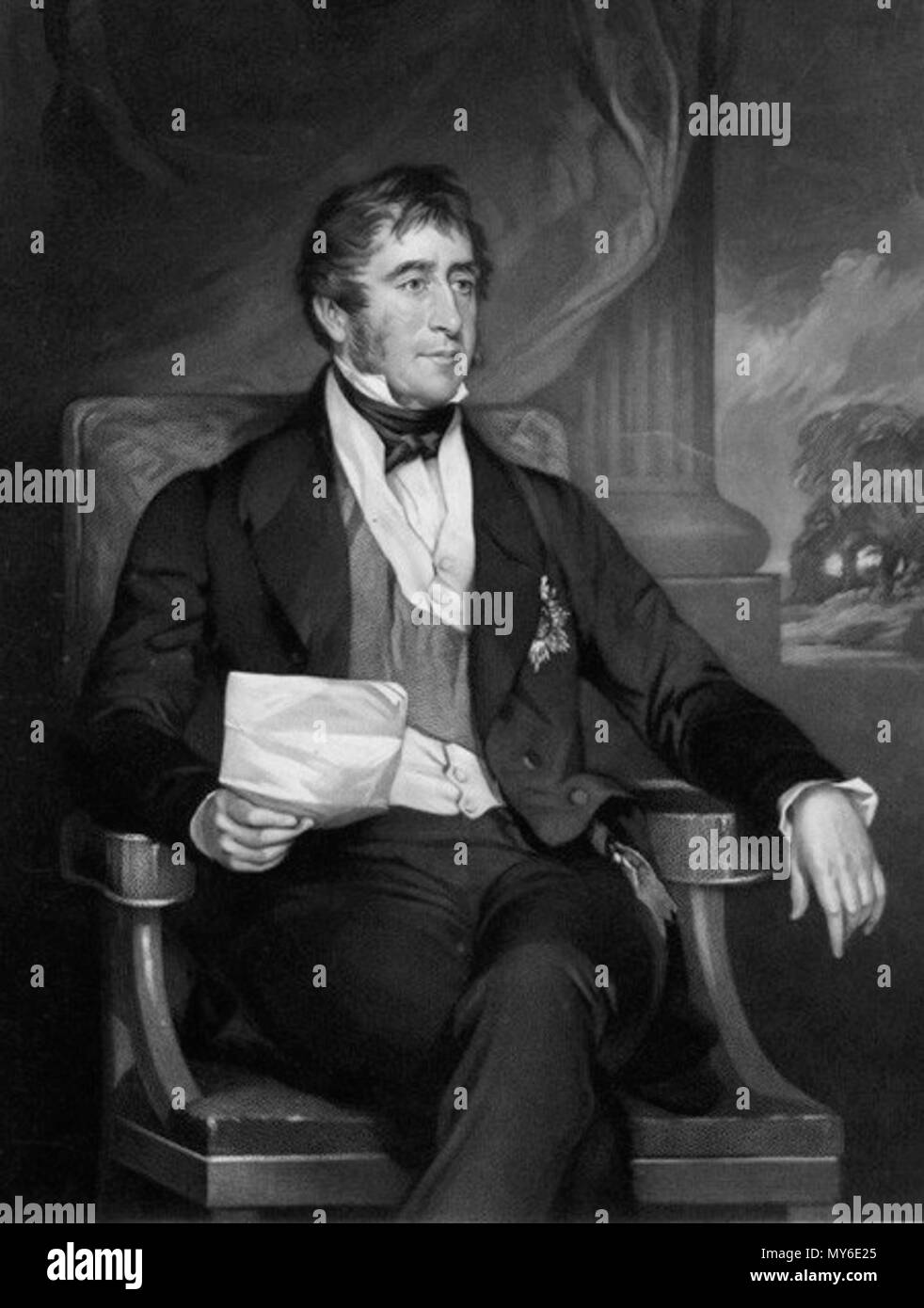. Inglese: Gilbert Elliot-Murray-Kynynmound, 2° Conte di Minto (1782-1859) . 1851. George Zobel, dopo Sir Francis Grant 14 2ndEarlOfMinto Foto Stock
