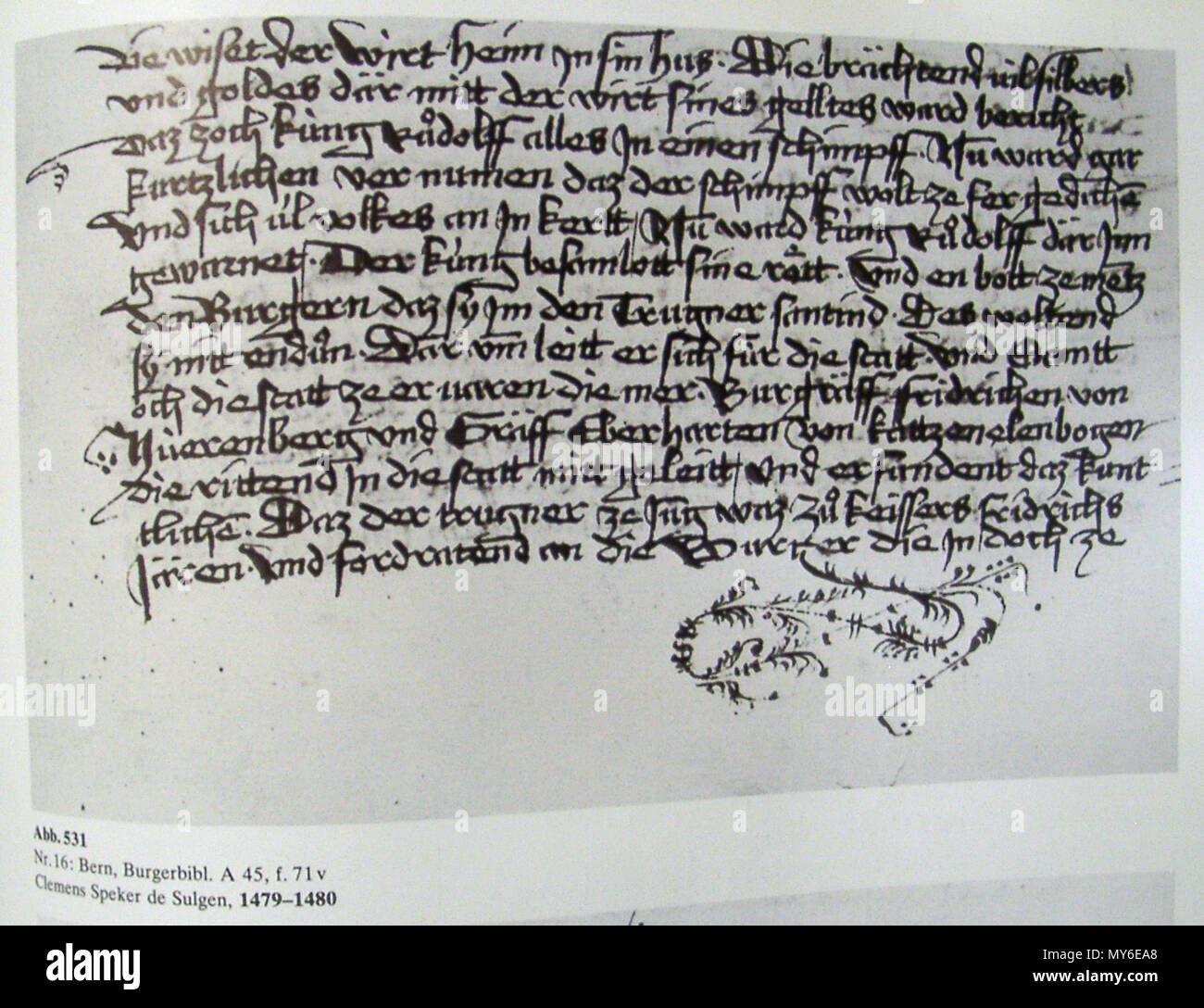 . Berna, Burgerbibliothek, Cod. Un 45, il beato 71v . 1479/80. Clemens von Speker Sulgen 71 Burgerbibliothek di Berna A45 Foto Stock