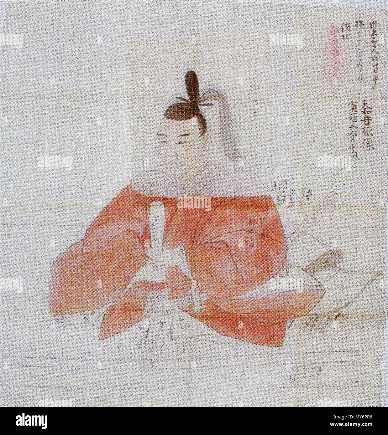 . 日本語: 加賀八家横山氏6代当主・横山貴林の肖像画粉本。 . 1 gennaio 2013. Sconosciuto 572 Yokoyama Takamoto Foto Stock