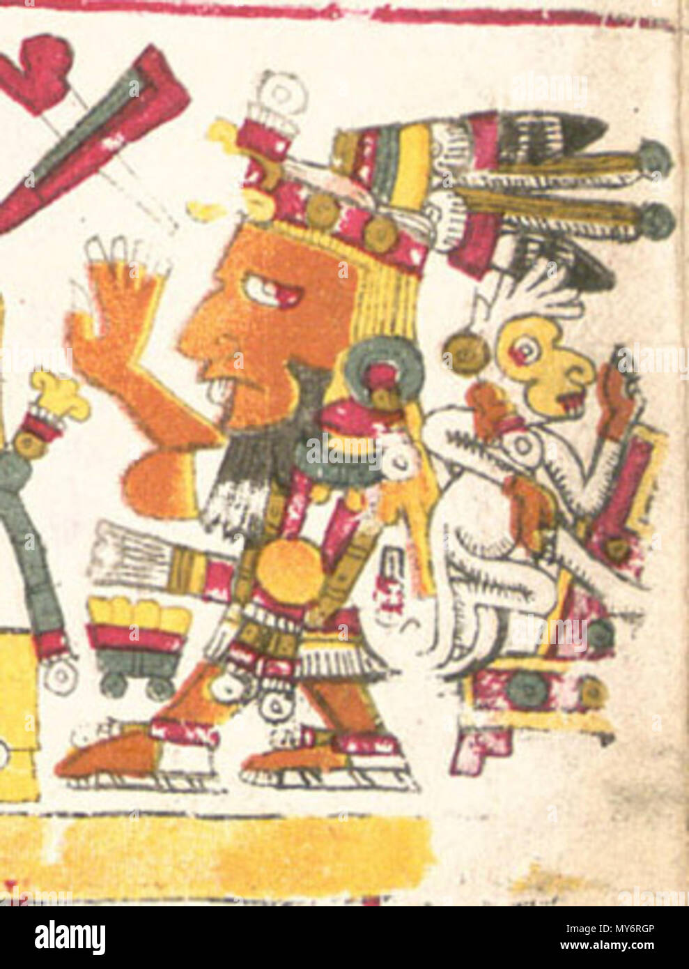. Inglese: un disegno di Tonacacihuatl, divinità descritta nel Codex Borgia Español: Ilustración de Tonacacihuatl, unà de las deidades descritas en el Códice Borgia . Precolombiana. Sconosciuto 532 Tonacacihuatl Foto Stock
