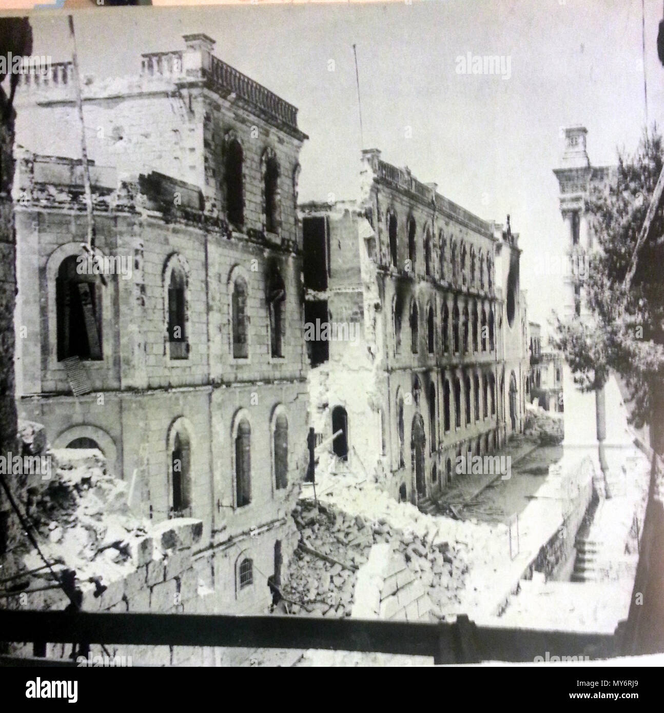 . עברית: מנזר נוטרדם הרוס בחלקו . 1948. אינו ידוע 214 GJ visualizza 20130226 153608 Foto Stock