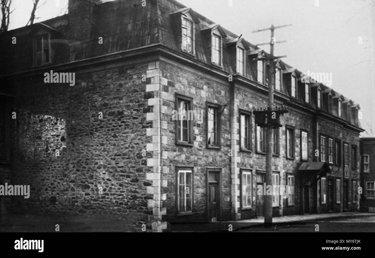 L'École des Frères' en 1881 situé Au coin St-Pierre et St-Fra 152 Ecole des freres 01 coin-st-pierre-et-st-FRANCOIS-XAVIER-Trois - Rivieres-1881 Foto Stock