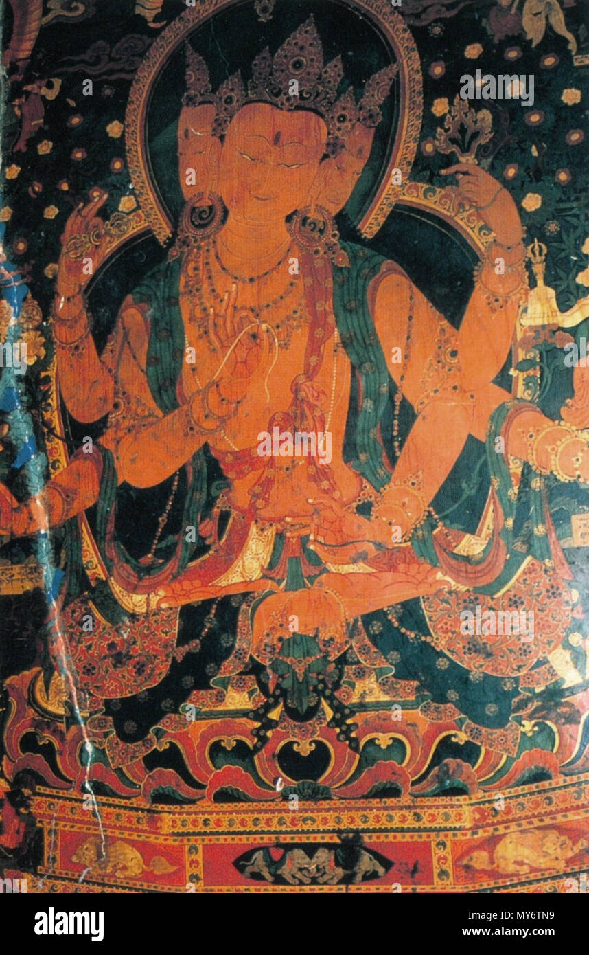 . Inglese: Bodhisattva Maitreya, pittura murale, Kumbum monastero a Gyantse, Tsang, ca. Secondo quarto del XV secolo . 16 Luglio 2013 00:53:14. 339 anonimi Maitreya Bodhisattva, pittura murale, Kumbum monastero a Gyantse, Tsang, ca. Secondo quarto del XV secolo Foto Stock