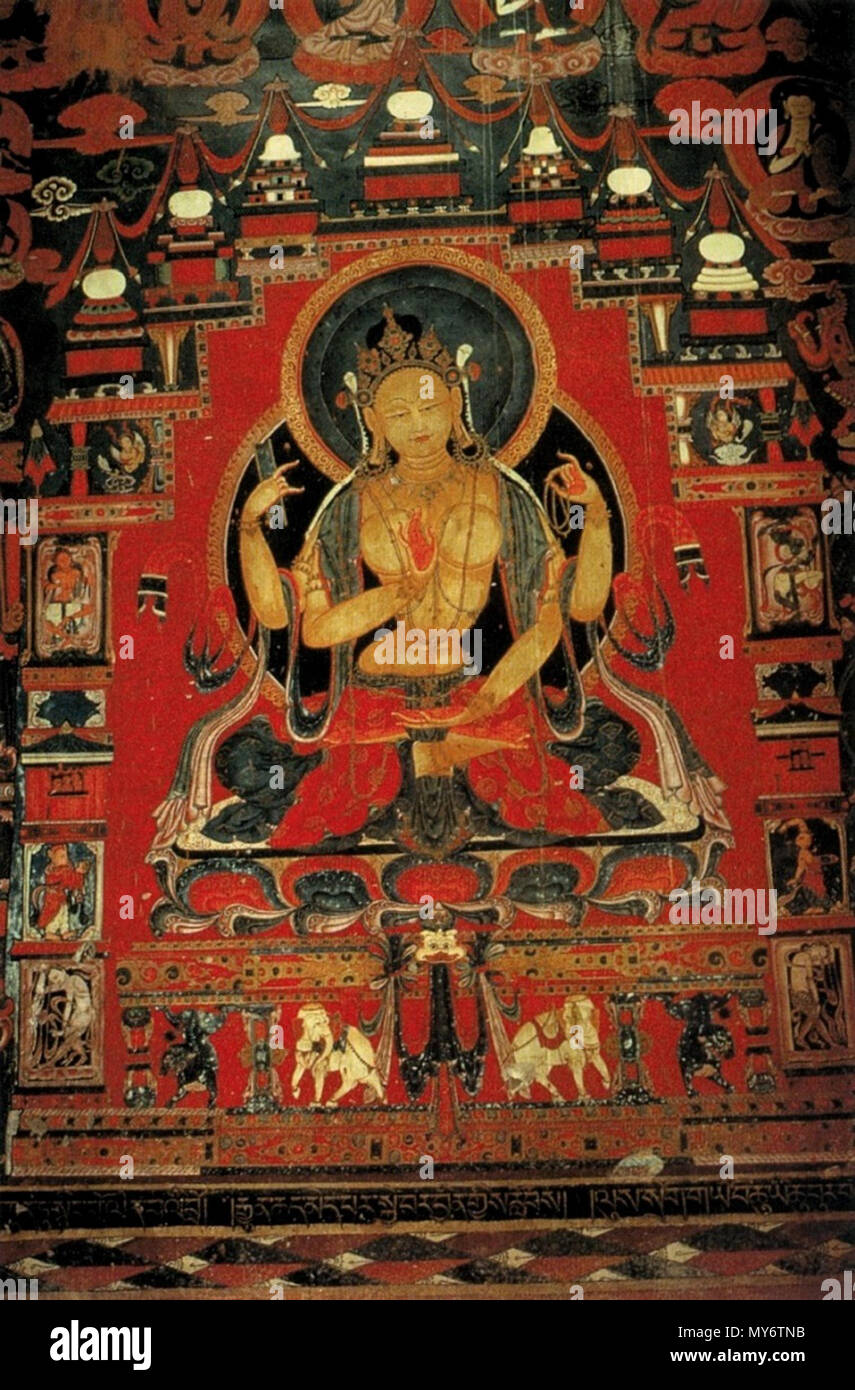 . Inglese: Prajnyaparamita. Pittura murale, Tholing monastero, Tibet occidentale, seconda metà del XV secolo . 16 Luglio 2013 00:54:20. anonimi Prajnyaparamita 436. Pittura murale, Tholing monastero, Tibet occidentale, seconda metà del XV secolo Foto Stock