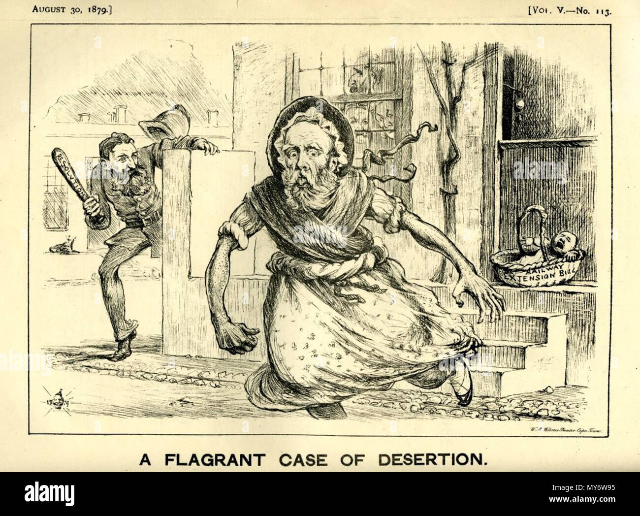 216 Gordon Sprigg abbandona il Capes Programma di infrastrutture - 1879 Foto Stock