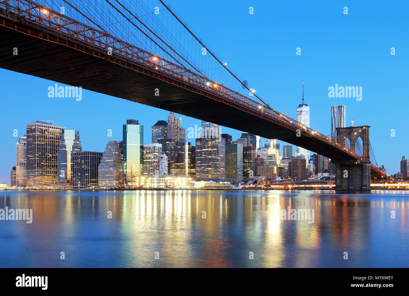Orizzonte di New York City, Stati Uniti d'America Foto Stock