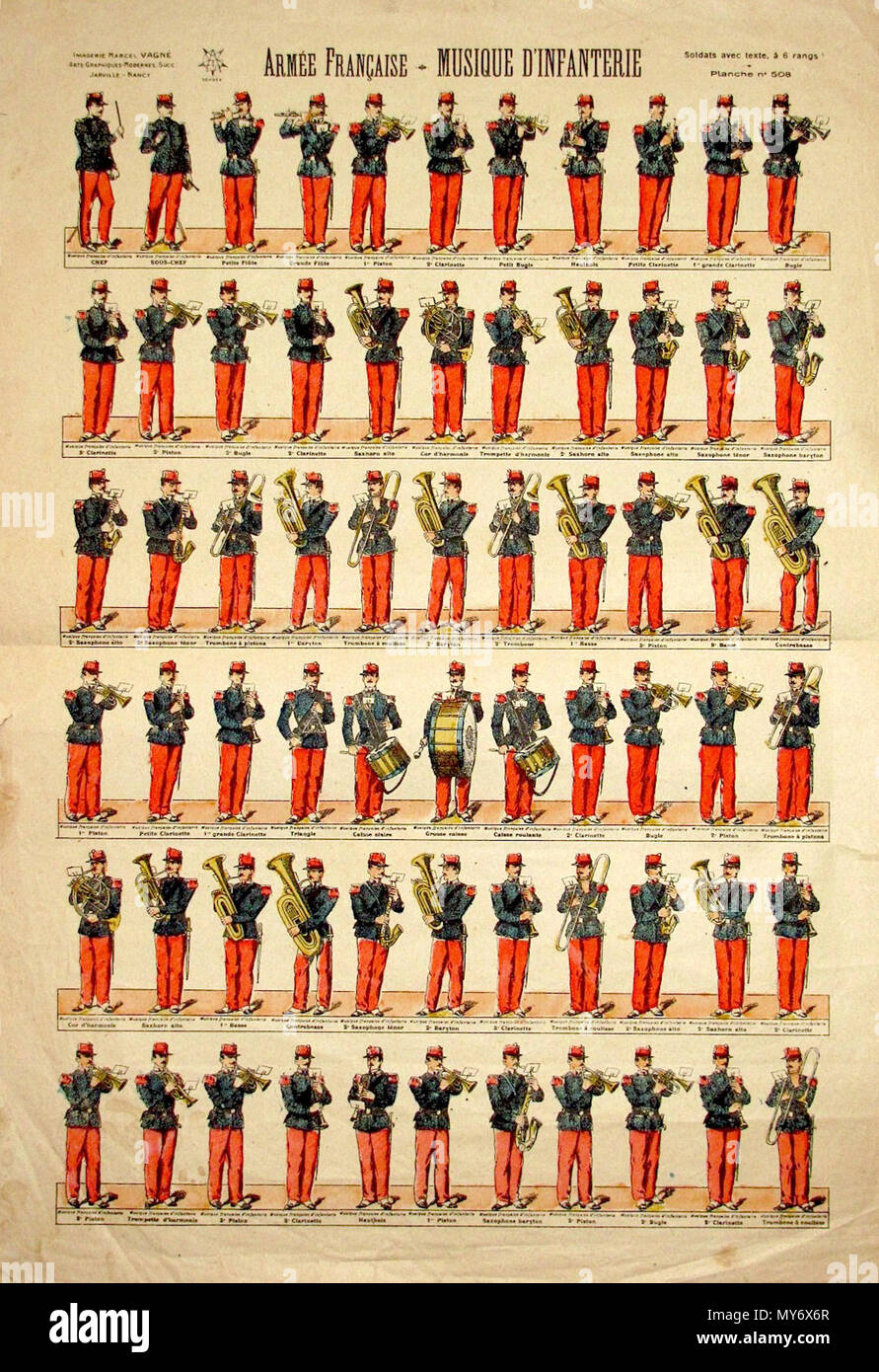 378 Musique d'Infanterie, 3e République. Foto Stock