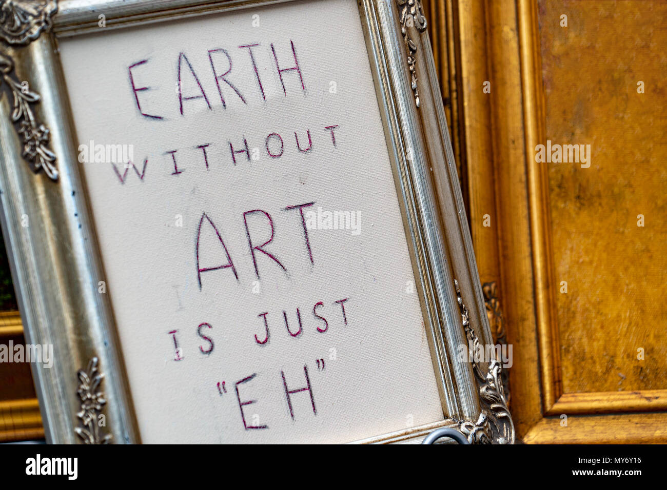 Messa a terra senza arte è solo segno eh dettaglio Foto Stock
