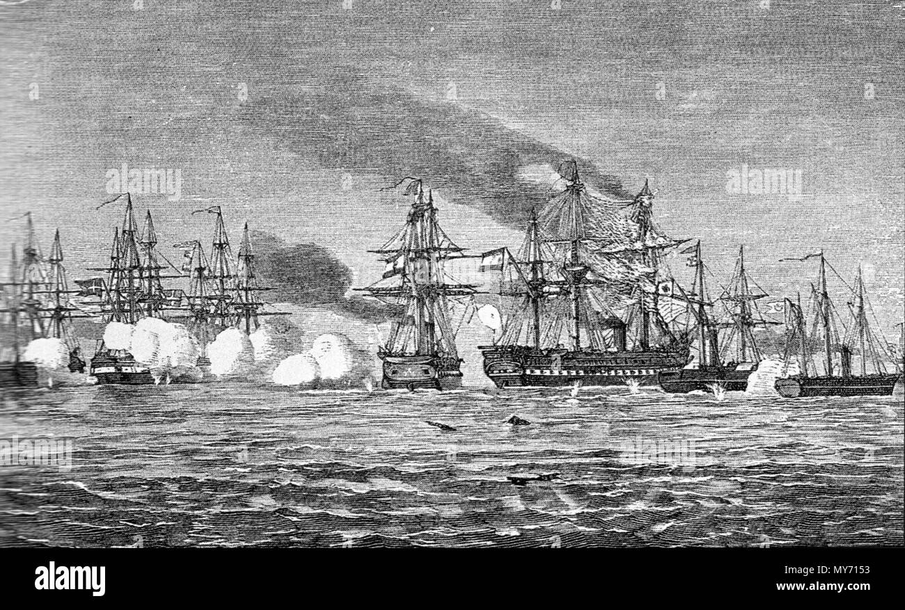 . Inglese: Flotta Imperiale. 2 luglio 2014, 12:48:20. 17 sconosciuto 9 Mai 1864 Gefecht bei Helgoland Foto Stock