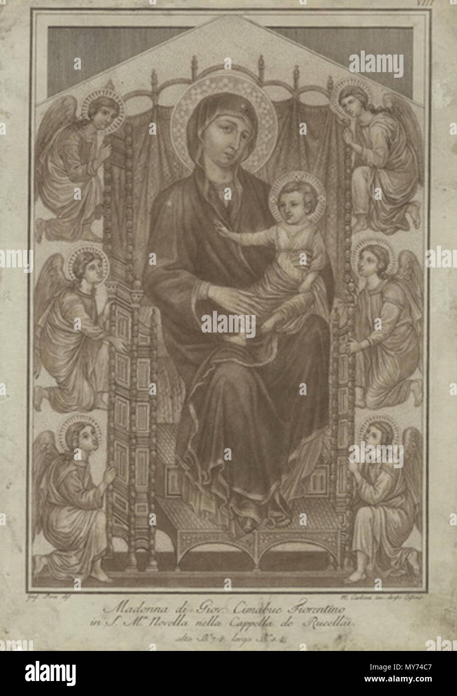 591 Мадонна з дзіцем. Мадонна Ручэлаі. 1791 Foto Stock